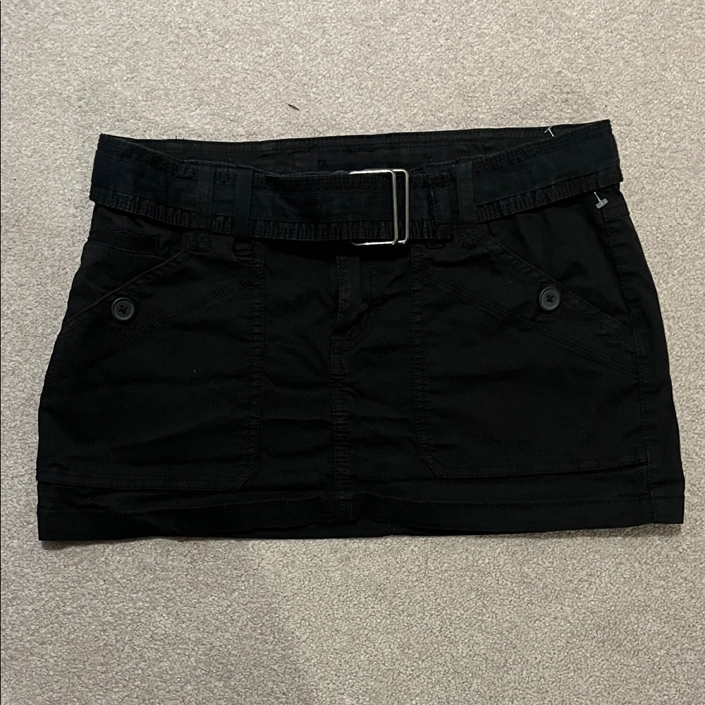 Garage Black Mini Skirt with Belt